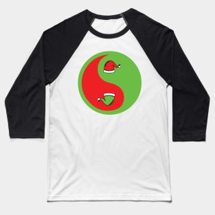 Christmas Yin-Yang 4 Baseball T-Shirt